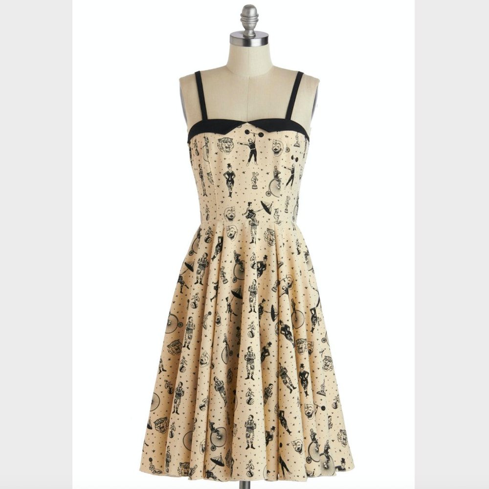 NWT ModCloth x RockSteady Clowning Around Dress rare archival 2013